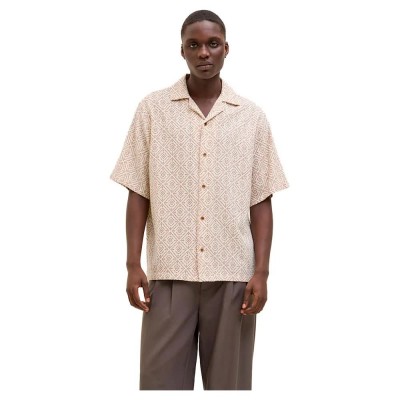 риза,с,къс,ръкав,мъжки,ризи,jack,&,jones,luvincent,print,resort,short,sleeve,shirt,beige,(oatmeal,relaxed,fit)