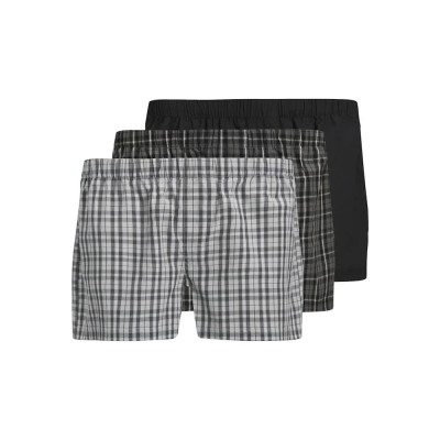 боксерки,мъжко,бельо,jack,&,jones,milano,boxers,3,units,black,grey,(poppy,seed,black,vapor,blue,checks)