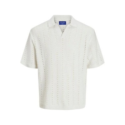 мъжки,блузи,с,яка,jack,&,jones,paros,easter,crochet,short,sleeve,polo,white,(sea,salt)