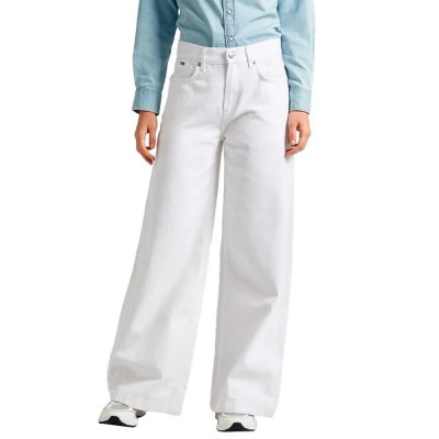 дамски,панталони,pepe,jeans,wide,leg,fit,coated,jeans,refurbished,white