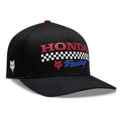 шапка,всички,шапки,fox,racing,honda,flexfit,cap,black,(black)