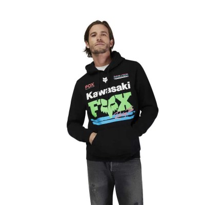 суичър,мъжки,пуловери,fox,racing,kawi,hoodie,black,(black)