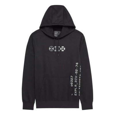 суичър,мъжки,пуловери,fox,racing,vision,tech,hoodie,black,(black)
