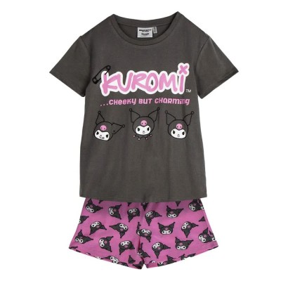 пижама,детски,пижами,hello,kitty,hello,kitty,kuromi,short,sleeve,pyjama,grey,(dark,gray)