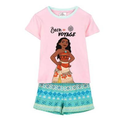 пижама,детски,пижами,disney,moana,short,sleeve,pyjama,pink,(beige)