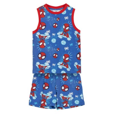 пижама,детски,пижами,spiderman,spidey,sleeveless,pyjama,blue,(blue)