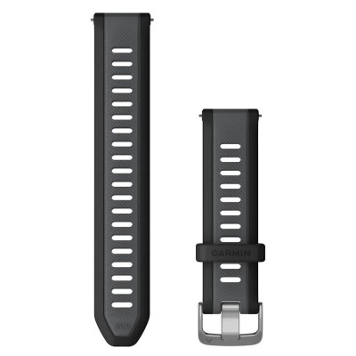 други,аксесоари,garmin,quick,release,20,mm,silicone,strap,black,grey,(silver)