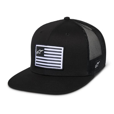 шапка,всички,шапки,alpinestars,flag,flat,trucker,cap,black,black,(black)