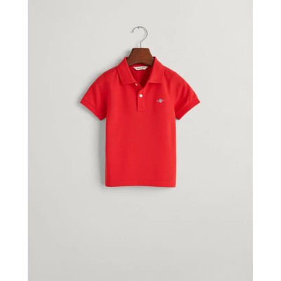 риза,с,къс,ръкав,детски,ризи,gant,802546,short,sleeve,shirt,bright,red,(red)