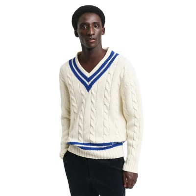 блуза,мъжки,пуловери,gant,8060099,v,neck,sweater,beige,(cream)