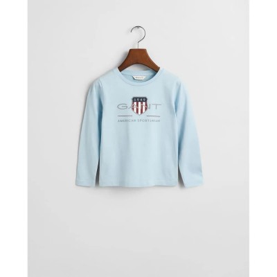 тениска,детски,тениски,gant,805183,long,sleeve,t,shirt,blue,(calming,blue)