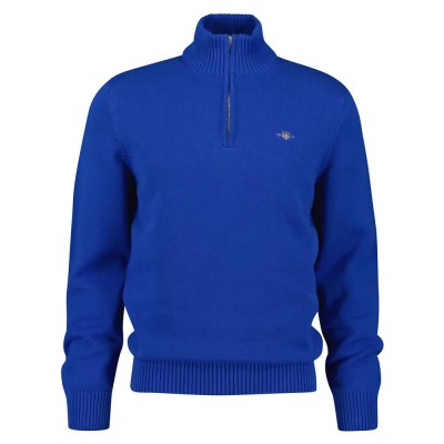 блуза,мъжки,пуловери,gant,casual,half,zip,sweater,blue,(lapis,blue)