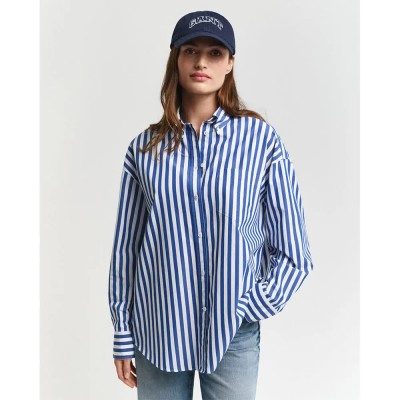 риза,с,дълъг,ръкав,дамски,блузи,дамски,ризи,gant,classic,oversized,long,sleeve,shirt,blue