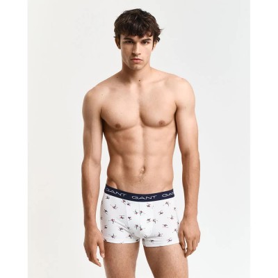 боксерки,мъжко,бельо,gant,skier,trunk,boxers,3,units,white