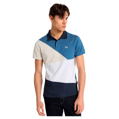 дънки,мъжки,блузи,с,яка,lois,jeans,10726,short,sleeve,polo,white,blue,(white)