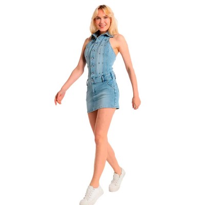 дънки,дамски,поли,и,рокли,lois,jeans,10892,sleeveless,short,dress,blue,(blue)
