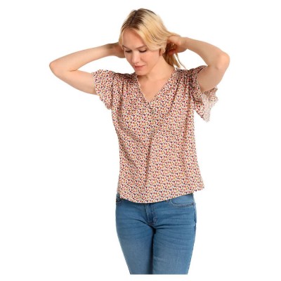 дънки,дамски,блузи,дамски,ризи,lois,jeans,10956,short,sleeve,blouse,multicolor,(print)