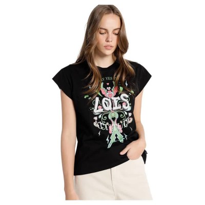 тениска,дамски,тениски,lois,jeans,6868,short,sleeve,t,shirt,black,(black)