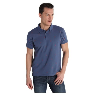 дънки,мъжки,блузи,с,яка,lois,jeans,7371,short,sleeve,polo,blue,(blue)