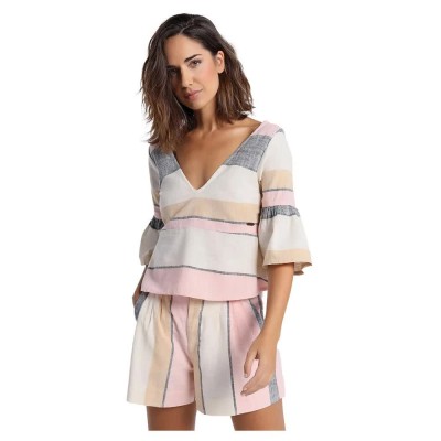 дънки,дамски,блузи,дамски,ризи,lois,jeans,8495,short,sleeve,blouse,white,(multicolored)