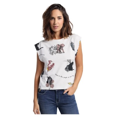 тениска,дамски,тениски,lois,jeans,8541,3,4,sleeve,t,shirt,white,(white)