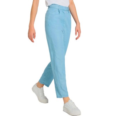 дънки,дамски,панталони,lois,jeans,8585,high,waist,chino,pants,blue,(white)