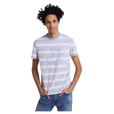 тениска,мъжки,тениски,lois,jeans,8667,short,sleeve,t,shirt,blue,(pink)