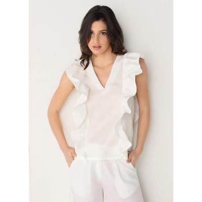 панталони,тип,чино,дамски,блузи,дамски,ризи,victorio,&,lucchino,9211,sleeveless,blouse,white,(white)