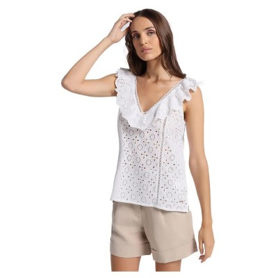 панталони,тип,чино,дамски,блузи,дамски,ризи,victorio,&,lucchino,9182,sleeveless,blouse,white,(white)