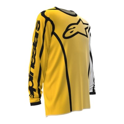 блуза,с,дълъг,ръкав,мъжки,тениски,дамски,тениски,alpinestars,fluid,apex,long,sleeve,jersey,yellow,(yellow,black)