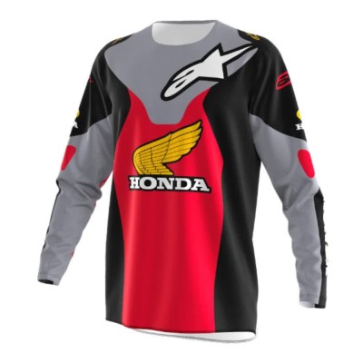 блуза,с,дълъг,ръкав,мъжки,тениски,дамски,тениски,alpinestars,honda,racer,veil,long,sleeve,jersey,red,(black,gray,red)