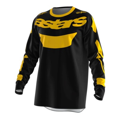 блуза,с,дълъг,ръкав,мъжки,тениски,дамски,тениски,alpinestars,racer,riway,long,sleeve,jersey,black,(yellow,black)