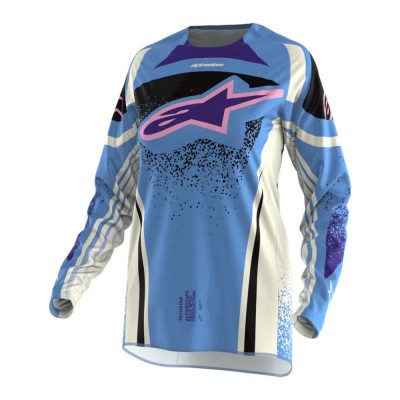 блуза,с,дълъг,ръкав,мъжки,тениски,дамски,тениски,alpinestars,stella,techstar,nomur,long,sleeve,jersey,blue,(light,blue,off,white,black)