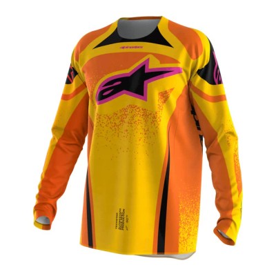 блуза,с,дълъг,ръкав,мъжки,тениски,дамски,тениски,alpinestars,supertech,nomur,long,sleeve,jersey,yellow,orange,(orange,yellow,pink)