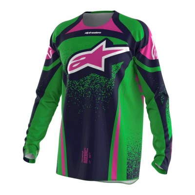 блуза,с,дълъг,ръкав,мъжки,тениски,дамски,тениски,alpinestars,techstar,nomur,long,sleeve,jersey,green,(deep,purple,green,pink,fluor)