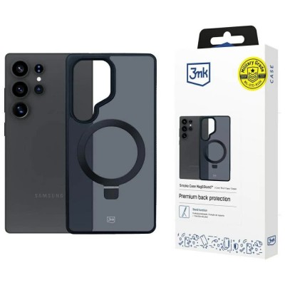 други,аксесоари,3mk,smoke,mag&stand,samsung,galaxy,s25,ultra,phone,case,black,(black)