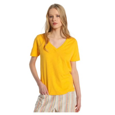 тениска,мъжки,тениски,дамски,тениски,lois,jeans,10933,short,sleeve,v,neck,t,shirt,yellow,(yellow)