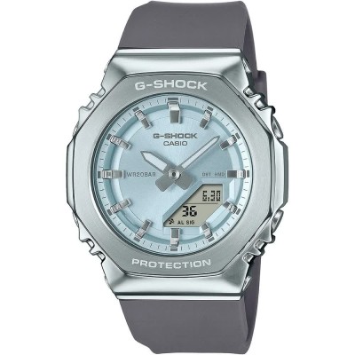 часовник,часовници,casio,gm,s2110,40,mm,watch,mouse,grey,turquoise,mineral,(silver)