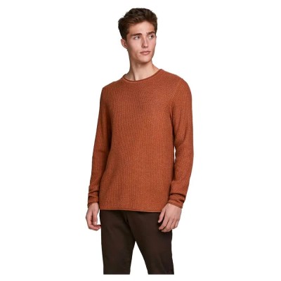 блуза,мъжки,пуловери,jack,&,jones,blucarlos,sweater,leather,brown,(brown)