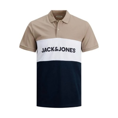 мъжки,блузи,с,яка,jack,&,jones,elogo,blocking,short,sleeve,polo,crockery,(beige)