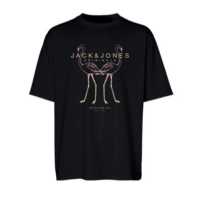 тениска,мъжки,тениски,jack,&,jones,lafayette,short,sleeve,t,shirt,black