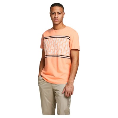 тениска,мъжки,тениски,jack,&,jones,sunnys,short,sleeve,t,shirt,orange,(shell,coral)