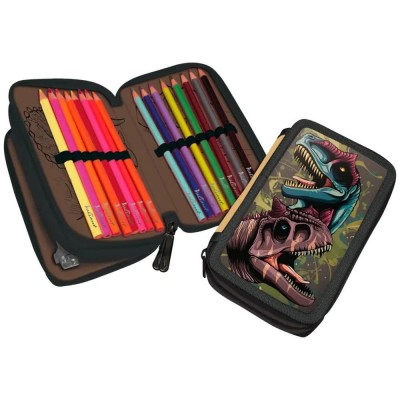 канцеларски,принадлежности,kids,licensing,double,dino,t,rex,(090308516),pencil,case,green,(multicolor)