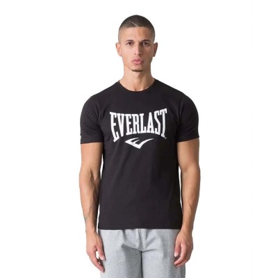 тениска,мъжки,тениски,дамски,тениски,everlast,logo,short,sleeve,t,shirt,black,(black)