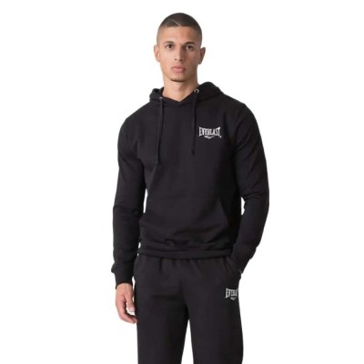 суичър,мъжки,пуловери,everlast,unbrushed,stretch,small,logo,hoodie,black,(black)
