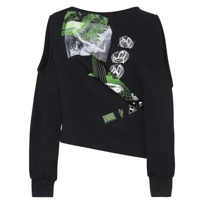 блуза,дамски,блузи,diesel,reve,sweatshirt,black