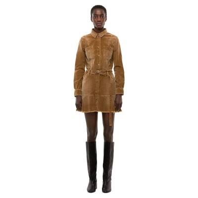 рокля,дамски,поли,и,рокли,diesel,shay,a,long,sleeve,short,dress,brown