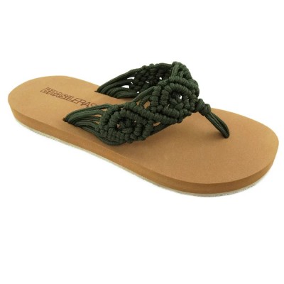 джапанки,дамски,сандали,и,чехли,brasileras,crochet,flip,flops,green,military,(green)