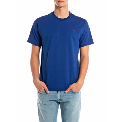 тениска,мъжки,тениски,replay,m3015,.000.2660,short,sleeve,t,shirt,blue,(electric,blue)