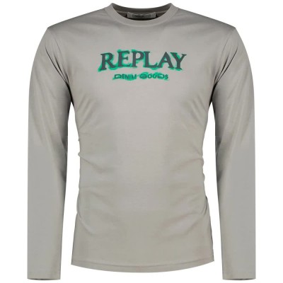 тениска,мъжки,тениски,дамски,тениски,replay,m3299,.000.2660,t,shirt,beige,(silver)
